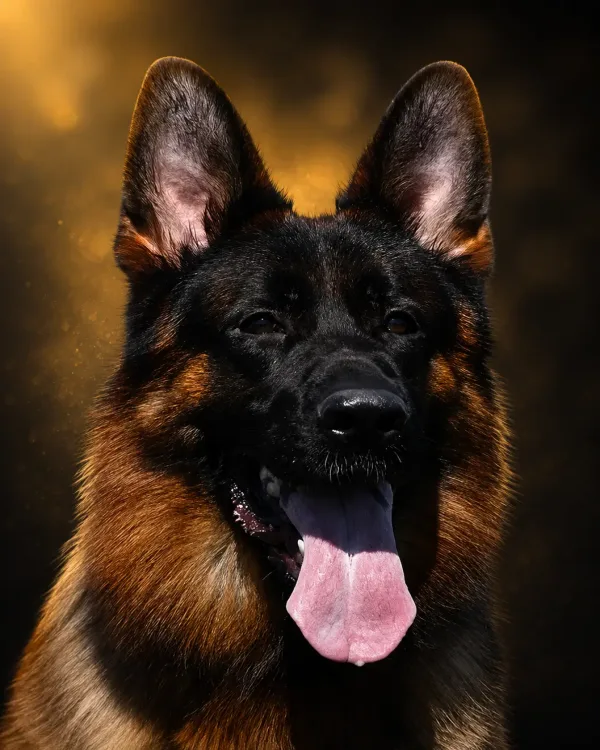 Pako von Hingabe portrait — German Shepherd male